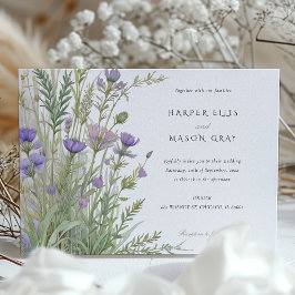 Invitación Herbal Garden Elegant Pastel Wedding Invite