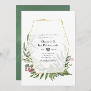 Invitación Herbario Forestal Heroides Geométricas Bridesmaids