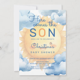 Invitación Here comes the son baby boy shower