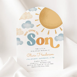 Invitación Here Comes the Son Sunshine Baby Shower Invitation