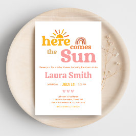 Invitación Here comes the Sun  Baby Shower