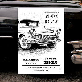 Invitación Herencia automovilística de coche clásico retro