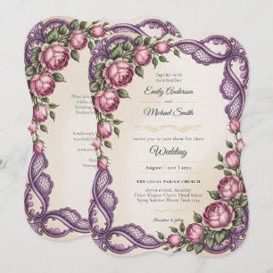Invitación Herencia   Boda Botánica Rococó y Victoriana
