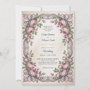 Invitación Herencia   Boda Botánica Rococó y Victoriana