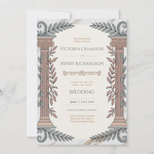 Invitación Herencia Boda Neoclásica Greco-Romana