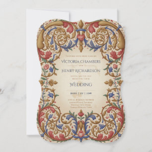 Invitación Herencia   Boda Ornate Renacimiento Barroco