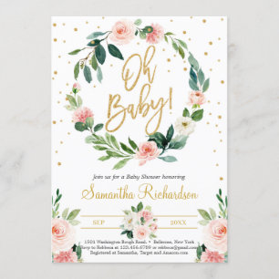 Invitación Herencia floral y vegetación Eucalyptus Oh Baby Bo
