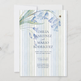 Invitación Heritage Bluebells Bees Blue Sage Botanical Event