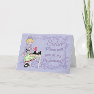 Invitación Hermana Bridesmaid - ¿Serás Mi Novia?