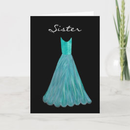 Invitación HERMANA - Novia de Noviembre AZUL Vestido TURQUESA
