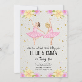 Invitación Hermana o gemela Ballerina