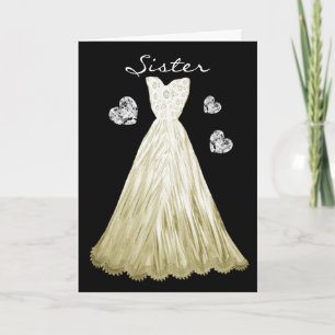 Invitación HERMANA Sé Mi Novia Vestida ECRU PALE A01