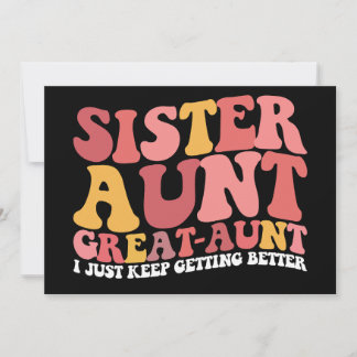 Invitación Hermana tía Gran Tía, Sigo Mejorando