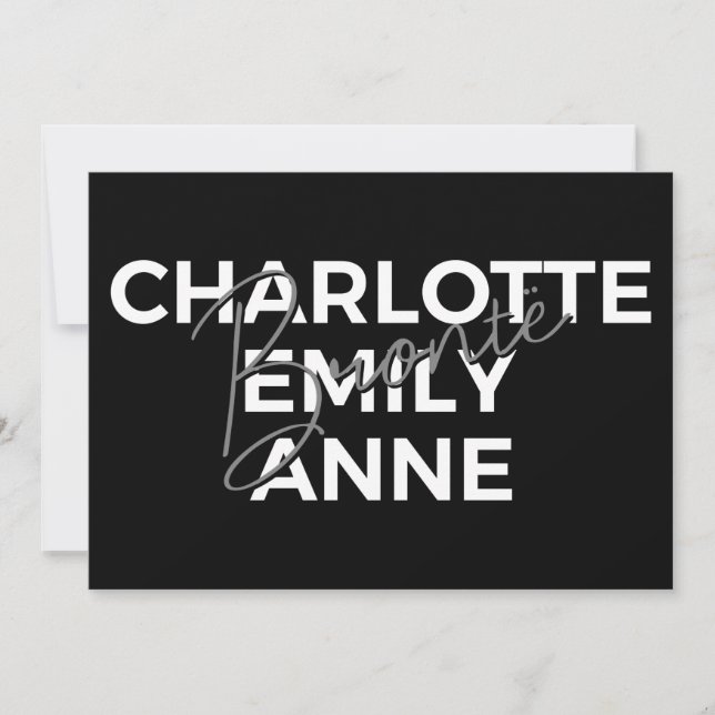Invitación Hermanas Brontë II - Charlotte & Emily & Anne (Anverso)
