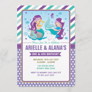 Invitación Hermanas hermanas hermanas invitan al cumpleaños d