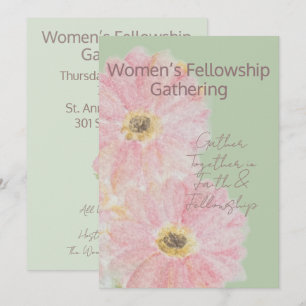 Invitación Hermandad de Mujeres Margarita Gerber Rosa Liso