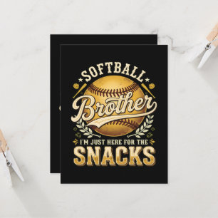 Invitación Hermano de Sóftbol Divertido Snacks Deportes