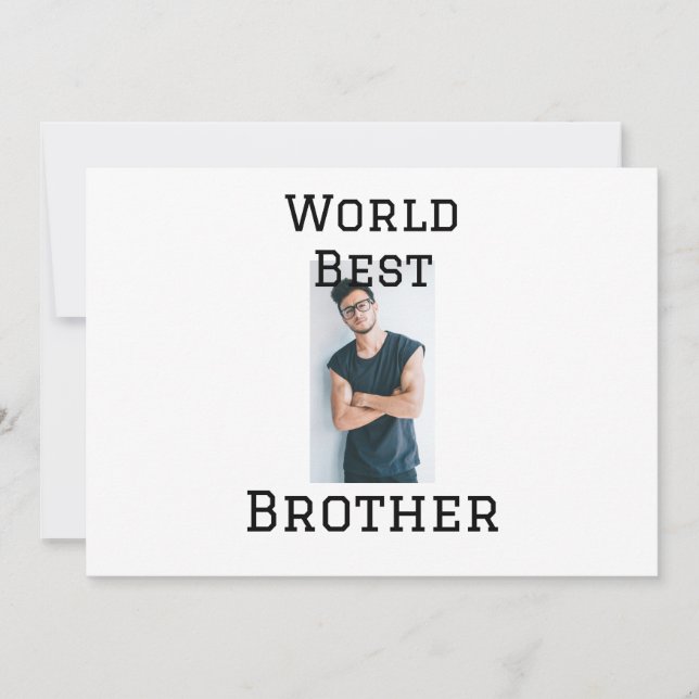 Invitación Hermano del mundo mejor agregar nombre texto depor (Anverso)