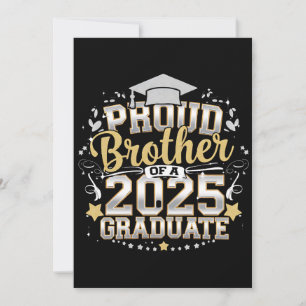 Invitación Hermano Orgulloso De Un Graduado De 2025 Graduació