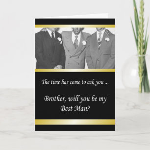 Invitación ¿HERMANO será mi mejor hombre?