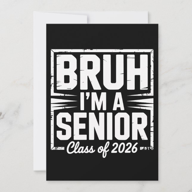Invitación Hermano, soy un estudiante de último año, graduaci (Anverso)