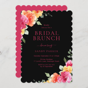 Invitación Hermosa acuarela Floral Bridal Ducha Brunch