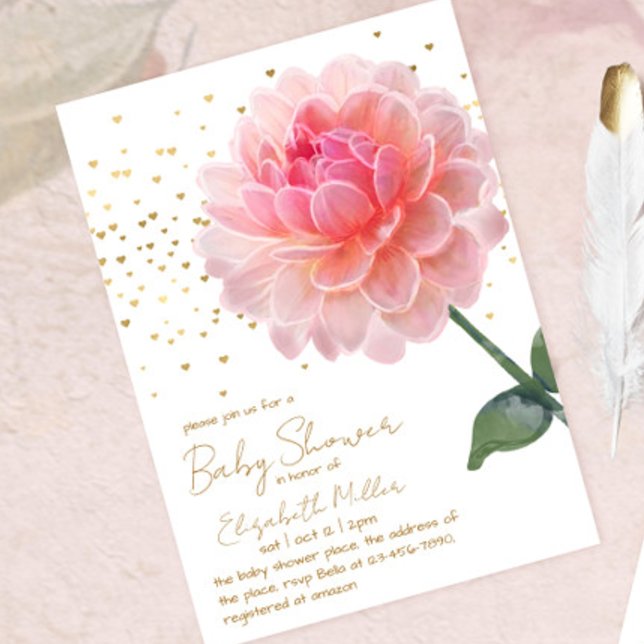 Invitación Hermosa Baby Shower acuarela (Subido por el creador)