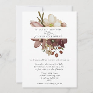 Invitación Hermosa boda boho rosa y neutral