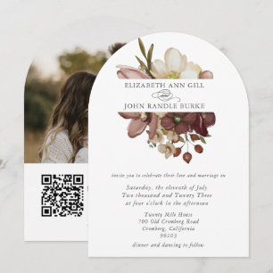 Invitación Hermosa boda boho rosa y neutral