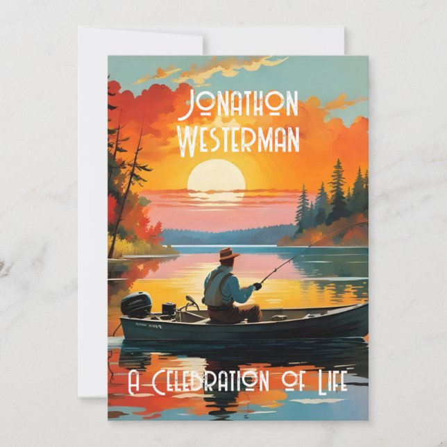 Invitación Hermosa celebración de la vida en pesca (Anverso)