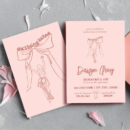 Invitación Hermosa Coquette Elegante Ducha Bridal