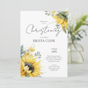 Invitación Hermosa cristiandad de girasol