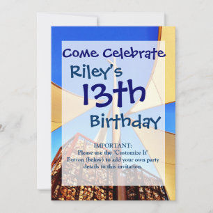Invitación Hermosa Cruz de la Iglesia Cristiana Azul