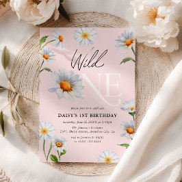 Invitación Hermosa Daisy Wild One Chica Invitat de primer cum