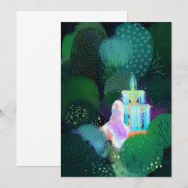 Invitación Hermosa Dama en la Fuente del Jardín