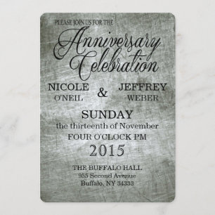 Invitación hermosa del aniversario de la lata de