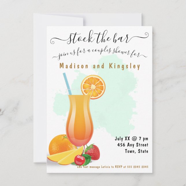 Invitación Hermosa Ducha De Boho Elegante Lime Green (Anverso)