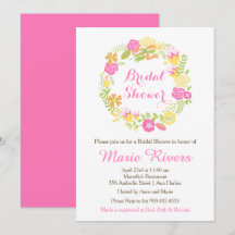 Hermosa ducha de novia con flores de color rosa ca