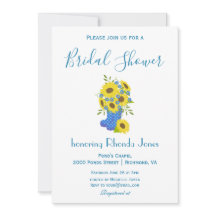 Hermosa ducha de novia con girasol