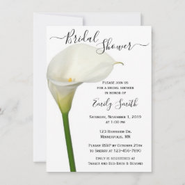 Invitación Hermosa ducha de novia floral de Calla blanca Lily