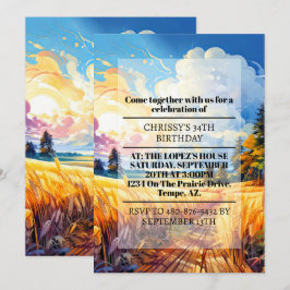 Invitación Hermosa fiesta de cumpleaños de primavera en el pa