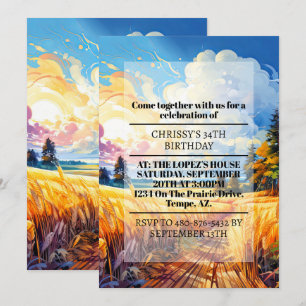 Invitación Hermosa fiesta de cumpleaños de primavera en el pa