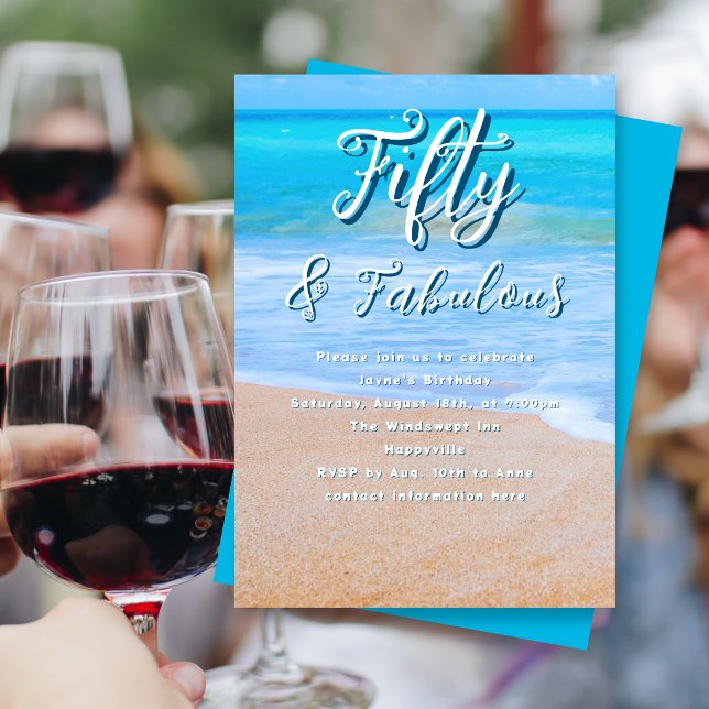 Invitación Hermosa fiesta de cumpleaños de Sea Milestone (Subido por el creador)