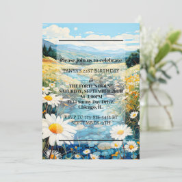 Invitación Hermosa fiesta de cumpleaños de Springtime Meadow