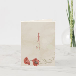 Invitación Hermosa flor de rosa 