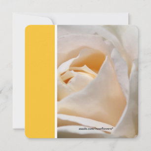 Invitación Hermosa flor de rosa blanca fiesta de cumpleaños