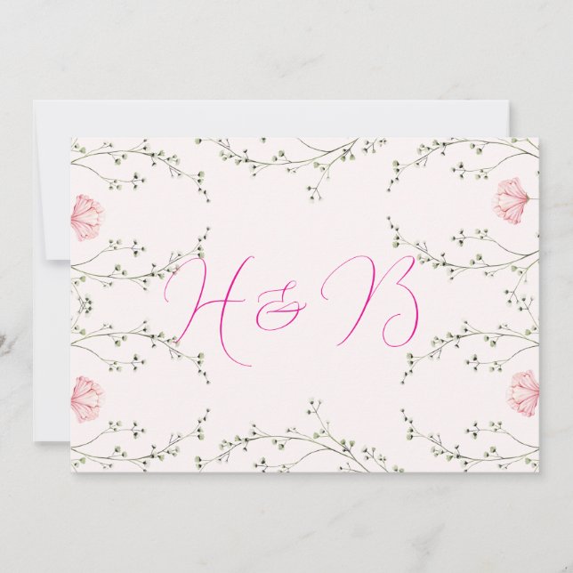 Invitación Hermosa Floral  (Anverso)