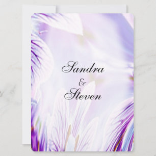 Invitación Hermosa Floral Púrpura