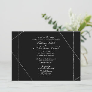 Invitación Hermosa Foto De Boda En Blanco Y Negro II