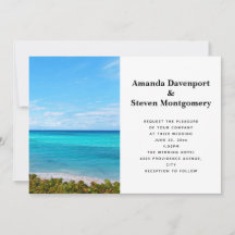 Hermosa foto de boda escénica de playa tropical